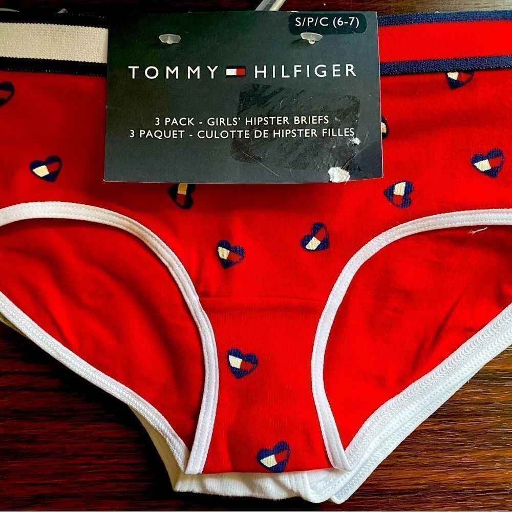 Tommy Hilfiger Girl’s Hipster Briefs 3 Pack - Picture 2 of 2